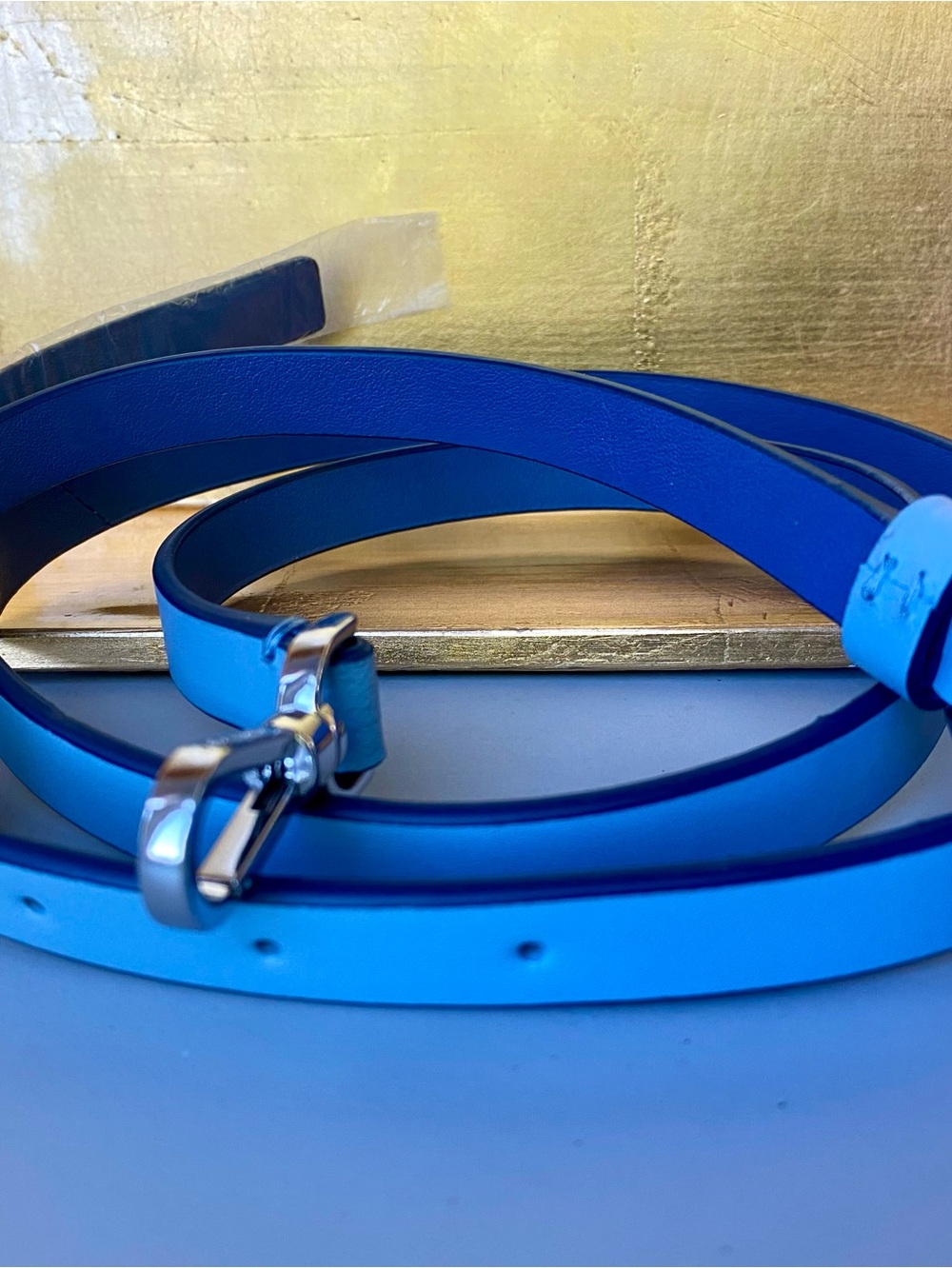 NWOT Kate Spade Adjustable Purse Strap. Lt. Blue w/ Silver Hardware - Picture 11 of 11